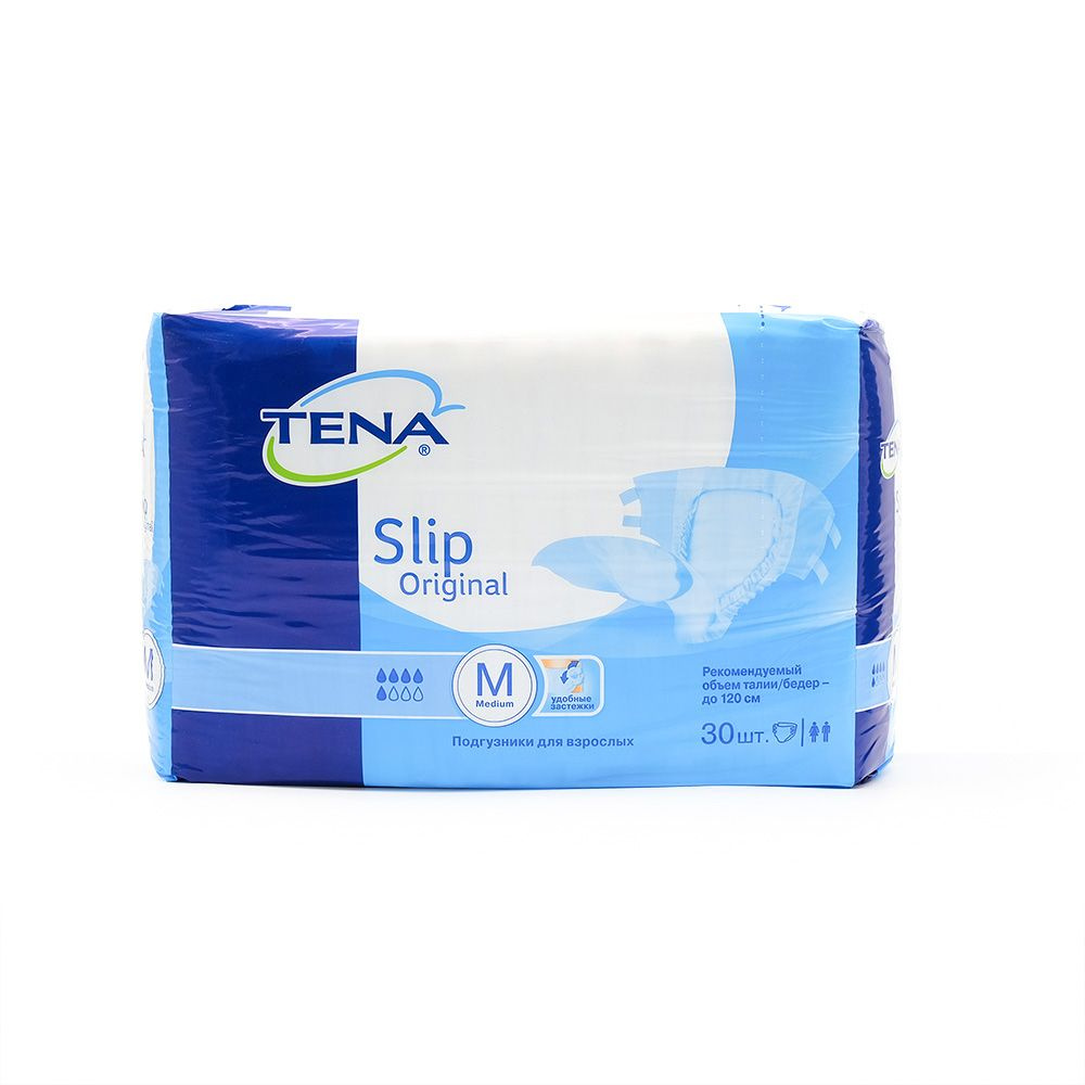 Подгузники для взрослых Tena Slip Original M, рекомендуемый объем талии до 120 см, 30 шт.  #1