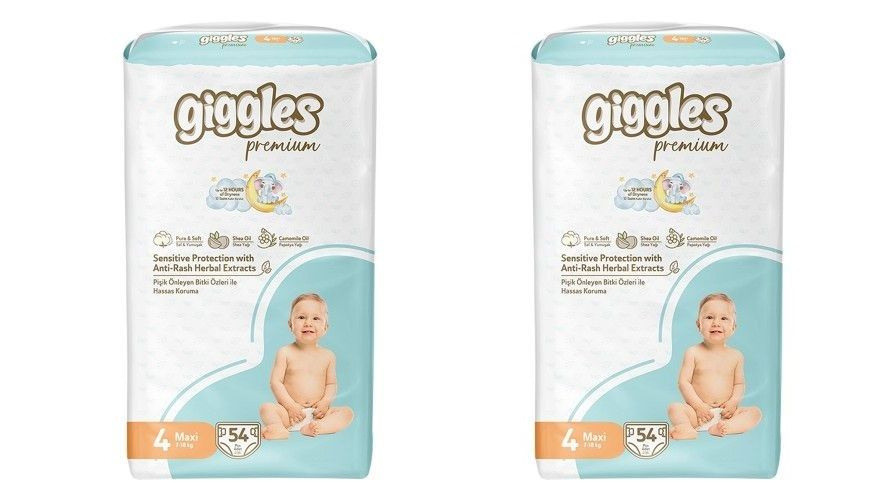 Giggles Детские подгузники Premium maxi Jumbo pack, 54 шт, 2 уп #1