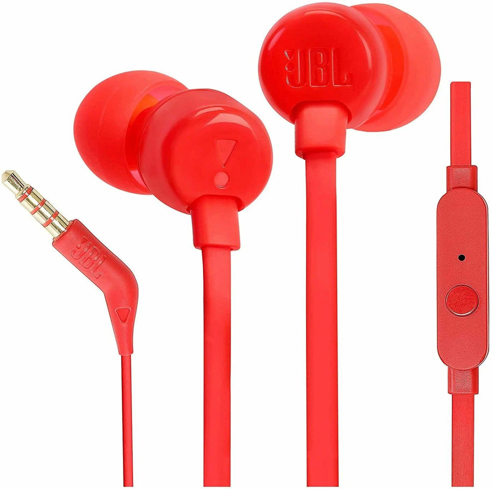 Наушники внутриканальные JBL Tune 110 Красные (JBLT110RED) #1