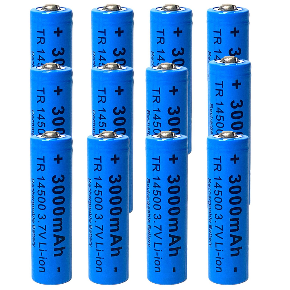 14500 заряжаемых литиевых батарей 3.7V 3000MAH используются в фонариках ...