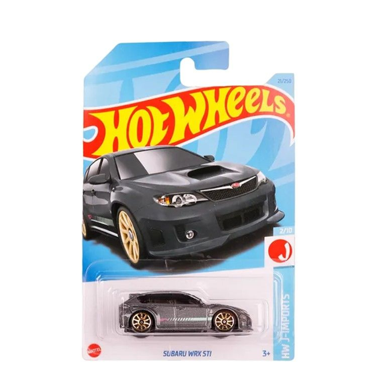 HKK63 Машинка металлическая игрушка Hot Wheels коллекционная модель Subaru WRX STI серый  #1