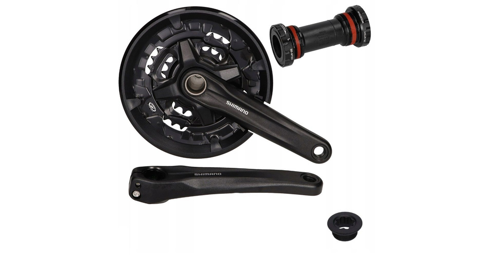 Система Shimano Acera, FC-MT210, 44/32/22T, 3x9 скоростей, 170мм, интегрированный вал с кареткой BSA, #1