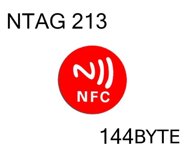 NFC метка NTAG 213 / перезаписываемая / наклейка, стикер, бирка, красная  #1