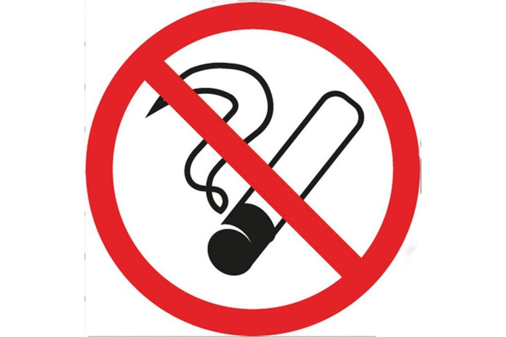 Табличка REXANT ПВХ-информационный знак, Курить запрещено, 200х200мм , 2штуки  #1