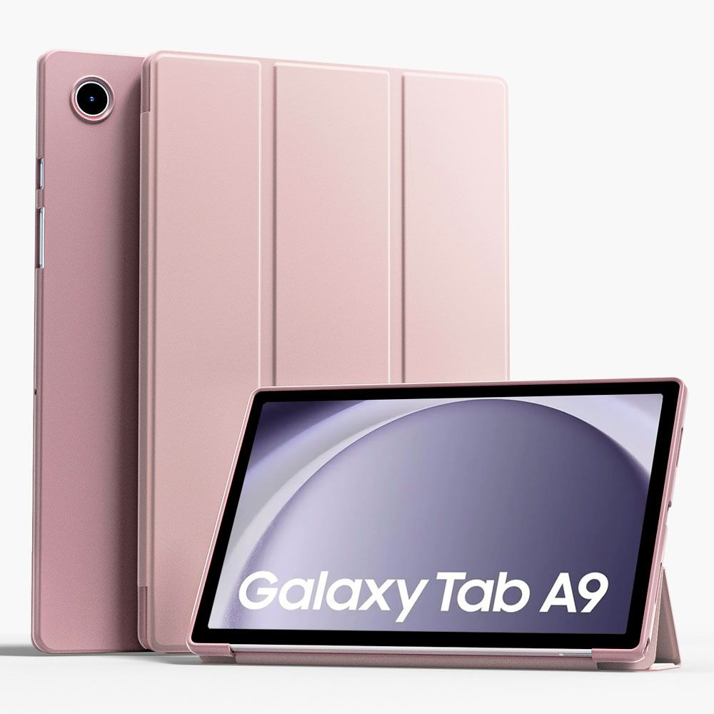 Чехол для планшета Samsung Galaxy Tab A9 (2023) 8.7 дюйма (SM-X110/X115),  из мягкого силикона, трансформируется в подставку (пудровый) - купить с  доставкой по выгодным ценам в интернет-магазине OZON (1312498575)