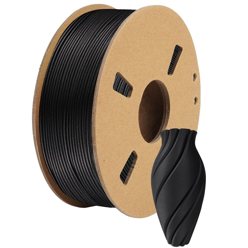 Пластик для 3D принтера Carbon Fiber PLA, 1kg/roll 1.75mm Black / TOYAR (52095) #1