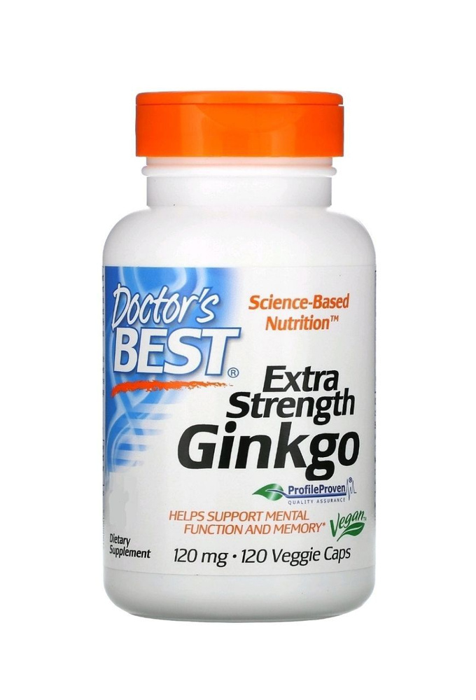 Doctor's Best Гинкго Билоба стронг Extra Strength 120 мг - 120 вегетарианских капсул  #1