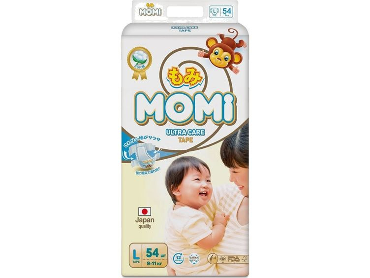 Подгузники MOMI Ultra Care L 9-14кг #1