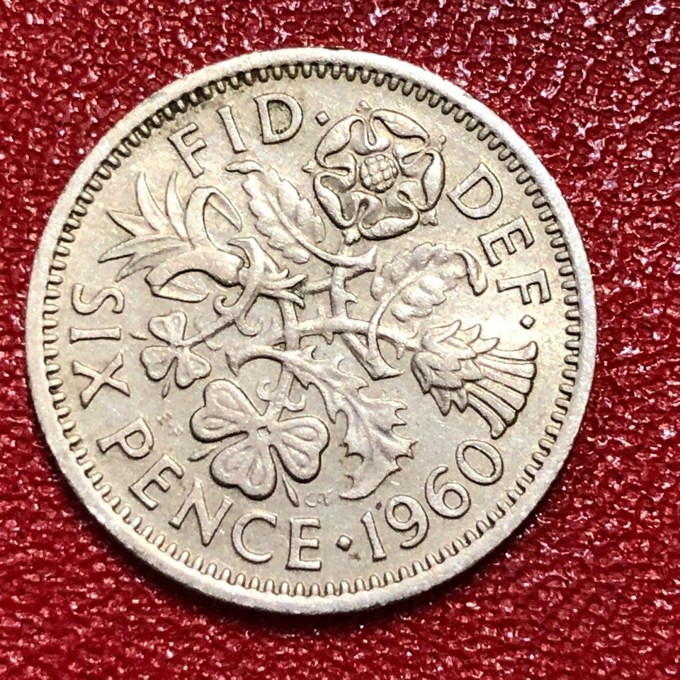 Монета Великобритания 6 Пенсов 1960 год Елизавета II # 4-11 - купить в ...