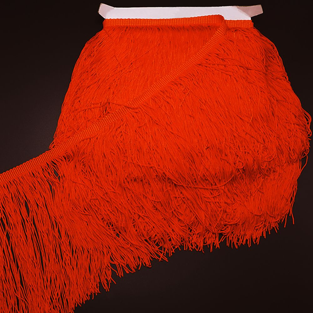 Бахрома для платьев, для рукоделия, цвет красный ширина 9 см длина ...