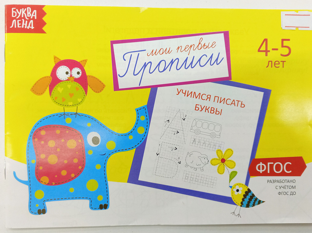 Прописи, Пишем печатные буквы .Мои первые прописи,для детей 4-5лет  #1