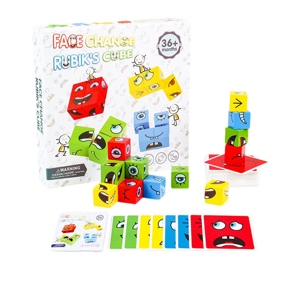 Настольная игра Кубик Рубика , меняющая лицо, развивающая игрушка для ...