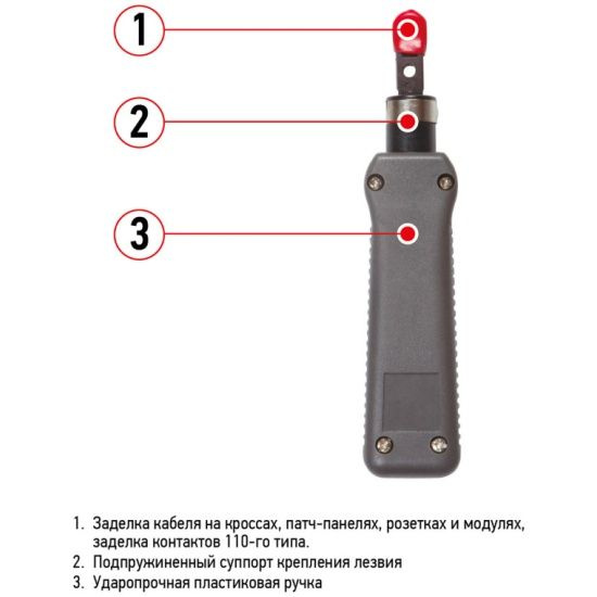  для заделки кабеля и обрезки витой пары HT-324B 12-4222 .