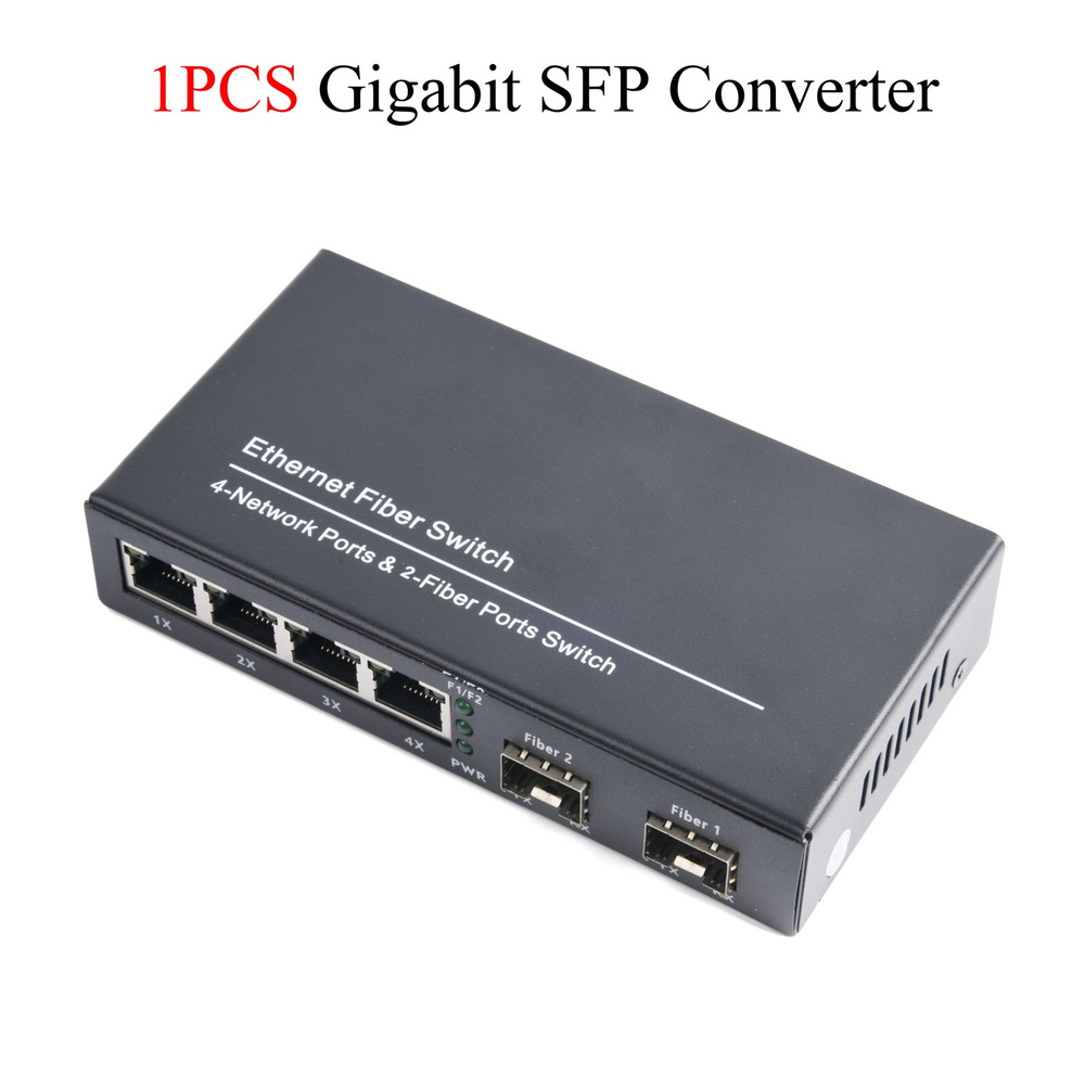 Медиаконвертер Гигабитный SFP, 1 шт., трансивер RJ45 с 2 SFP на 4 ...
