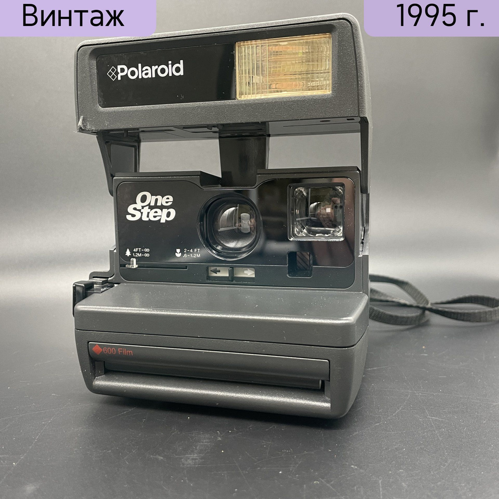 Фотоаппарат винтажный One Step, пластик, стекло, Polaroid, Китай, 1990-2000 гг.  #1