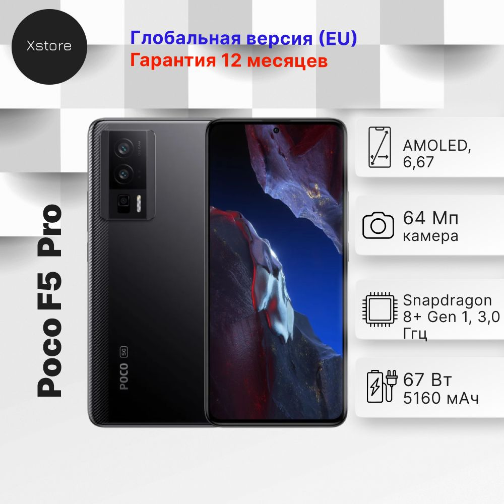 Poco Смартфон F5 Pro EU 12/512 ГБ, черный