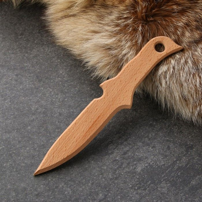 Сувенирное деревянное оружие "Нож", 29 х 6 см, массив бука #1