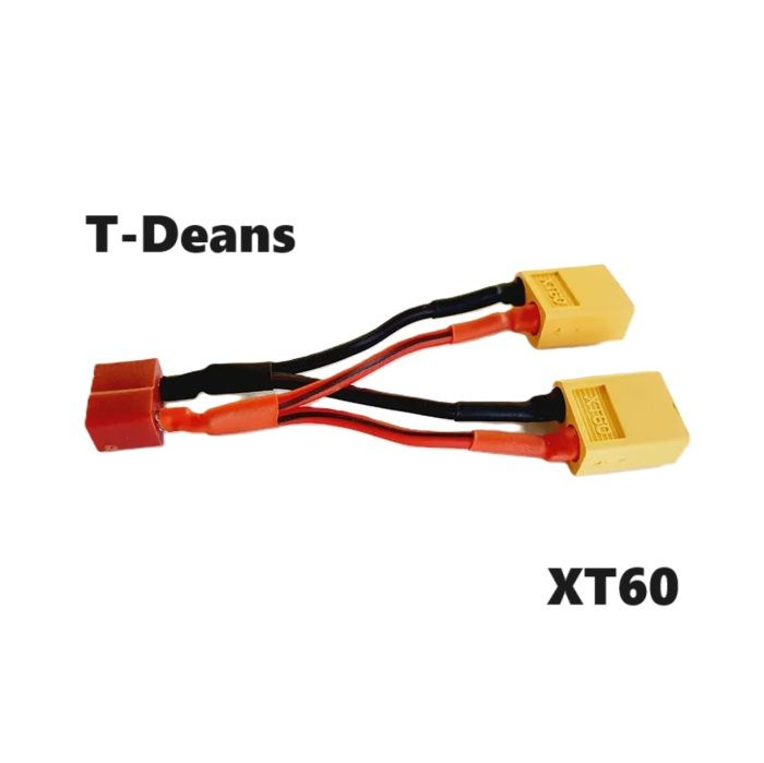 Переходник разветвитель Y-кабель T-Deans на XT60 (мама / папа) 188, разъем Y-образный кабель питания #1