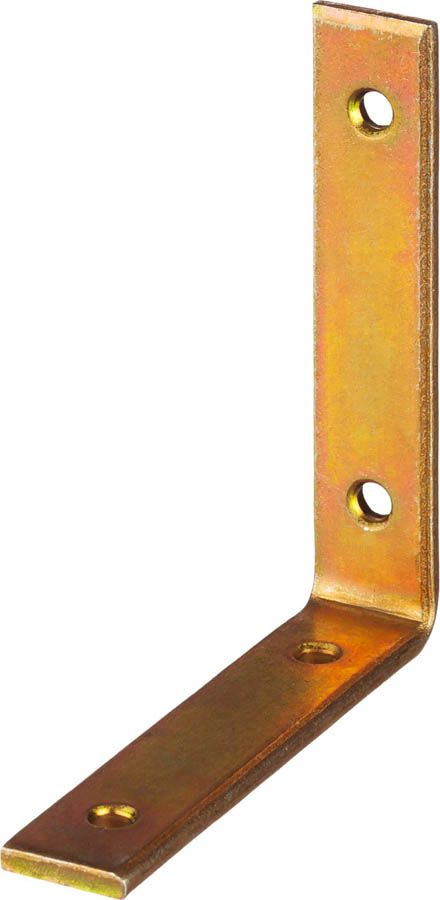 Уголок мебельный крепежный ЗУБР 100х100х20х4 мм, желтый цинк, УМ-4.0, узкий  #1