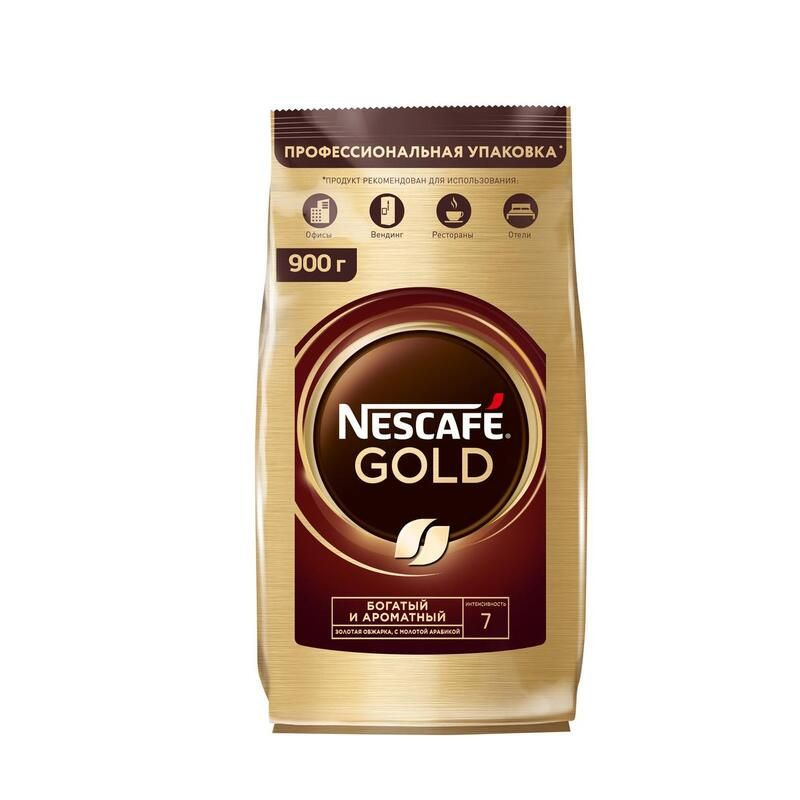 Кофе растворимый Nescafe Gold 900 г (пакет) #1