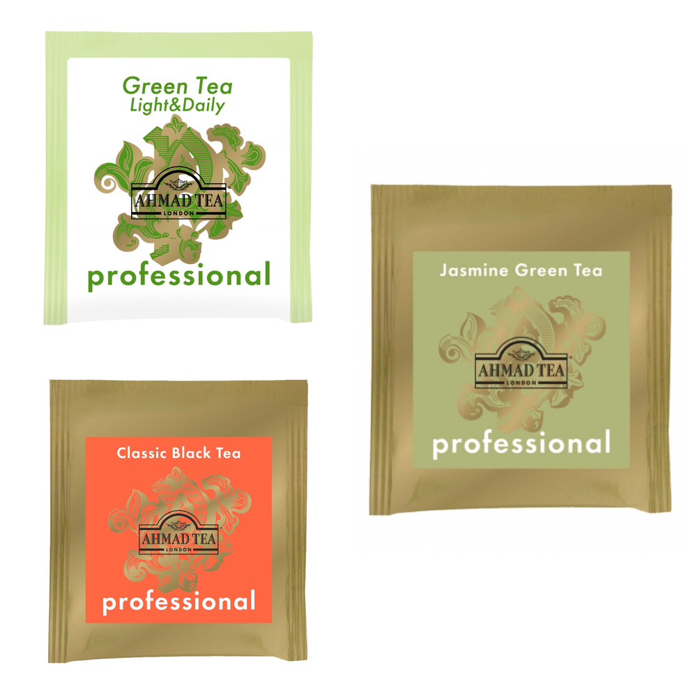 Чай в пакетиках Ahmad Tea Professional, черный, зеленый, жасмин, ассорти, 300шт.  #1