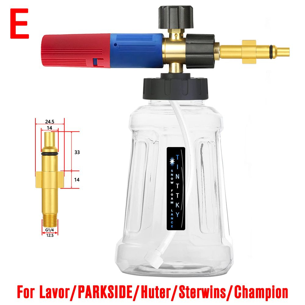 TINTTKYE Мойка высокого давления сопло Пенная насадка (пеногенератор) , с адаптером для Interskol Deko #1