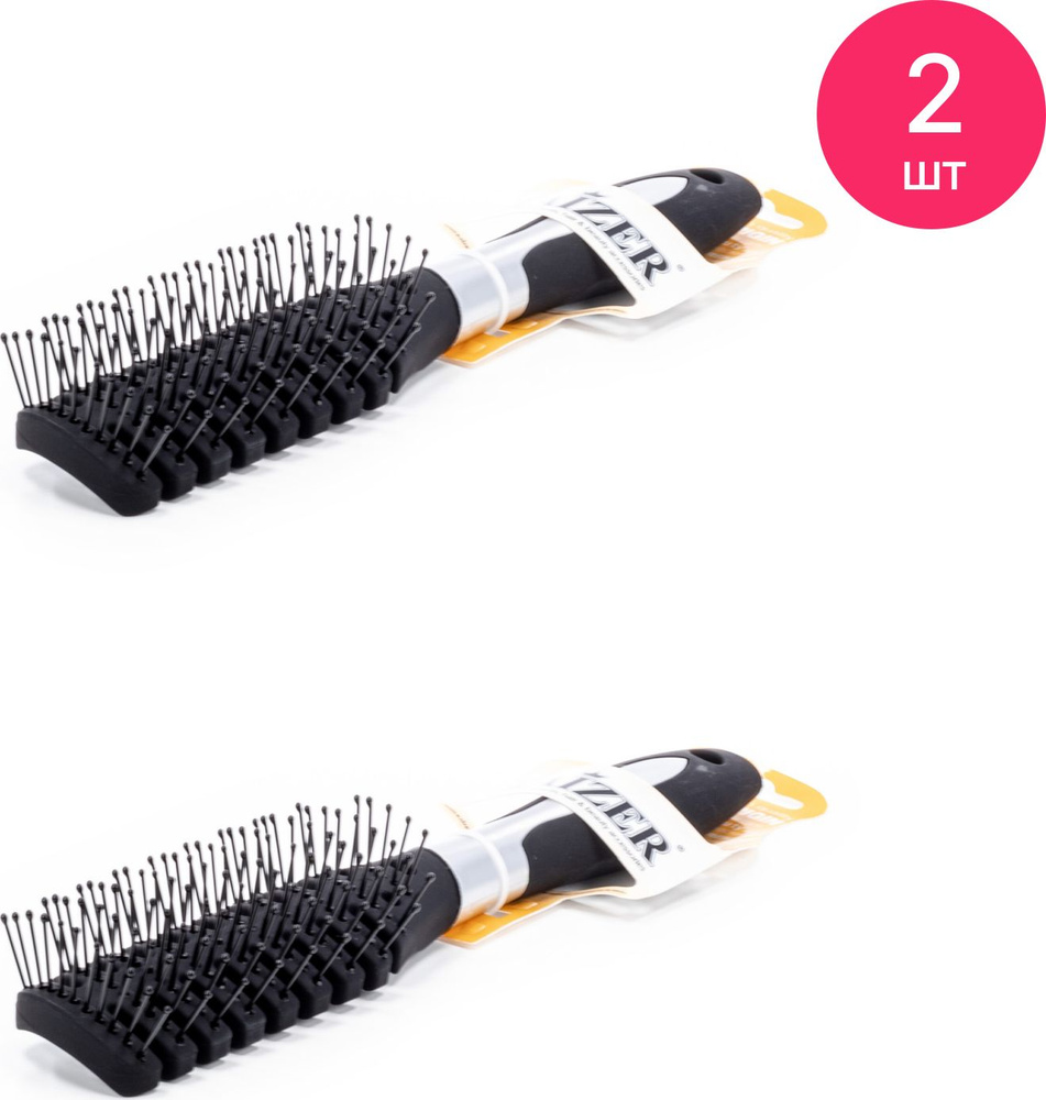 Расческа вентиляционная Kaizer / Кайзер универсальная с нейлоновыми зубчиками 22см / уход за волосами #1