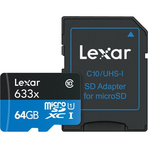 Карта памяти Lexar High-Performance microSDXC 64GB UHS-I U3 V30 R100/W45MB/s #1