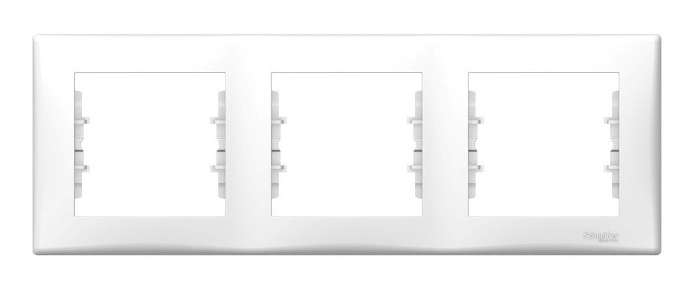 Рамка 3 поста Schneider Electric SEDNA, горизонтальная, белый SDN5800521  #1