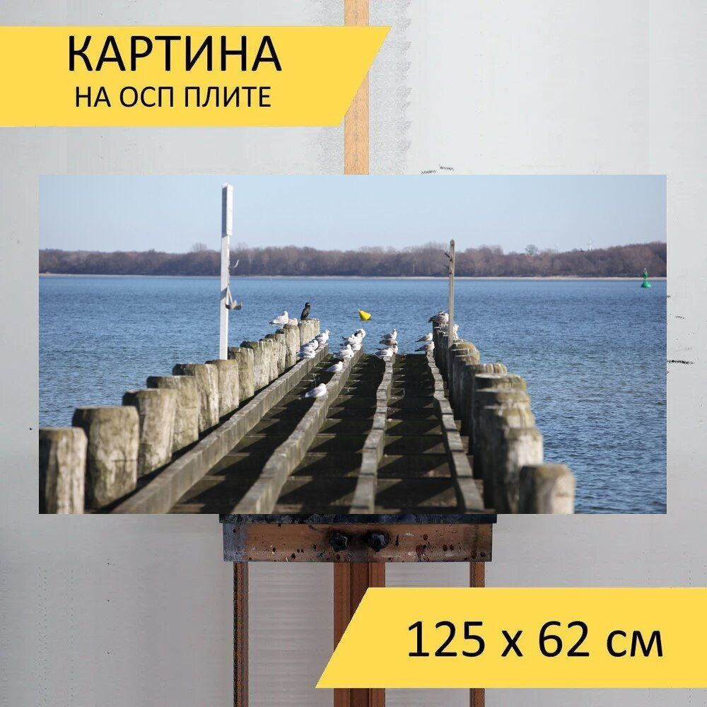 LotsPrints Картина "Сеть, озеро, вода 42", 125  х 62 см #1