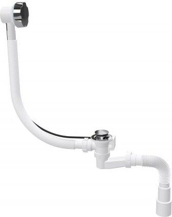 Сифон для ванны выпуск 70 мм гибкая труба 1 1/2" - 40/50 мм AV ENGINEERING (AVE129732)  #1