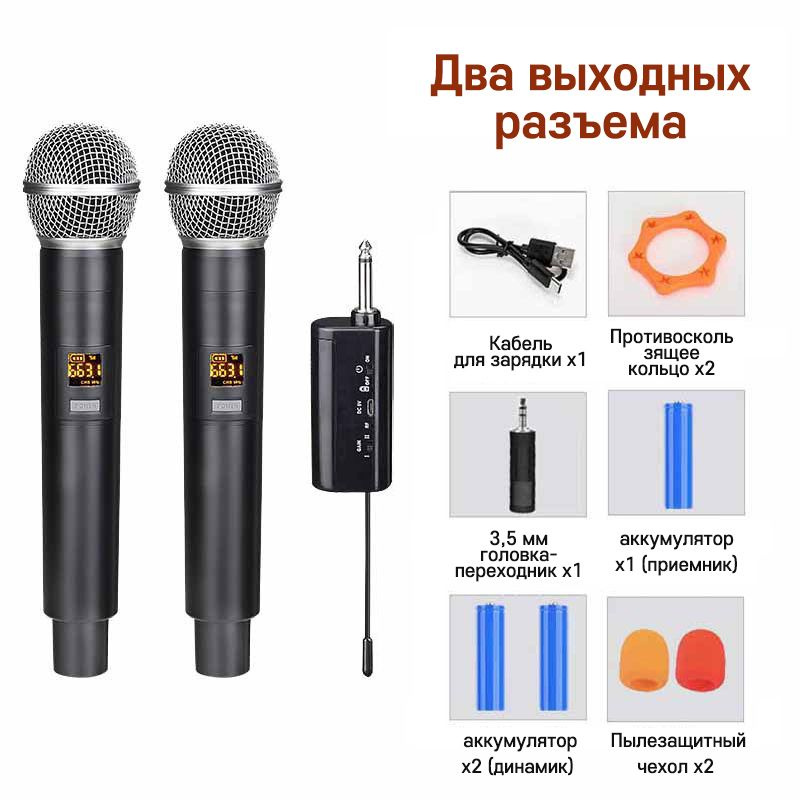 Микрофон для живого вокала W-Mic D2, черный #1