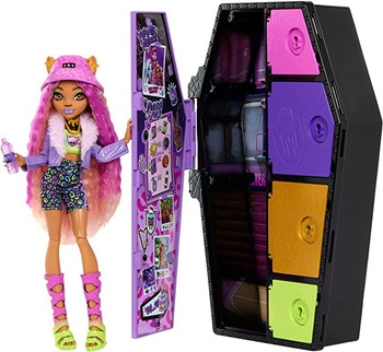 Monster High Clawdeen Wolf Fashion Doll with Purple Streaked Hair,  Accessories & Pet Dog