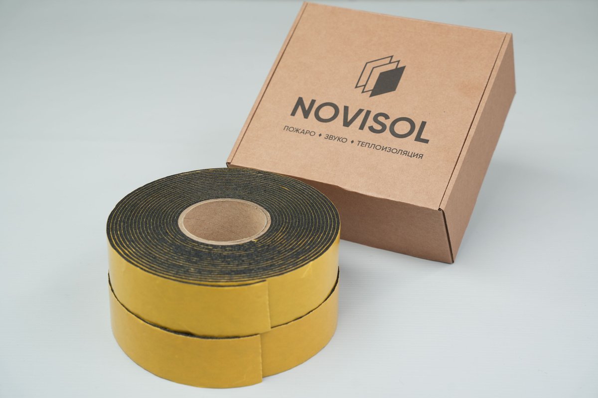 Монтажная лента NOVISOL NOVIFLEX ST самоклеящаяся для изоляции армированный каучук 50 мм x 20 м