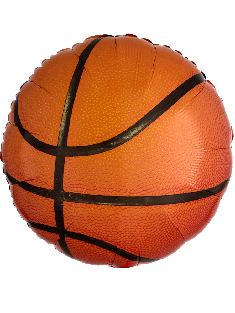 Воздушный шар фольгированный Anagram круглый, Баскетбольный мяч, 43 см  #1