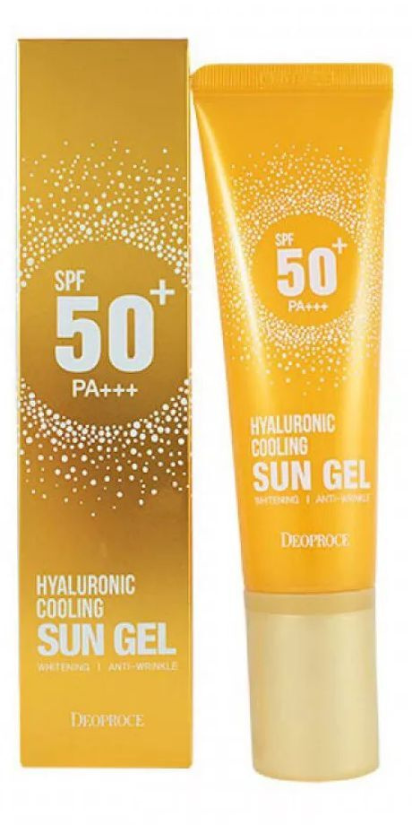 Deoproce Гель для лица увлажняющий солнцезащитный Hyaluronic Cooling Sun Gel SPF 50+ PA+++, 50г  #1