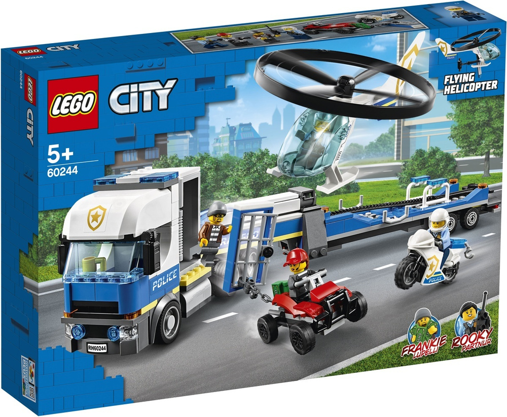 Конструктор LEGO City Police 60244 Полицейский вертолетный транспорт