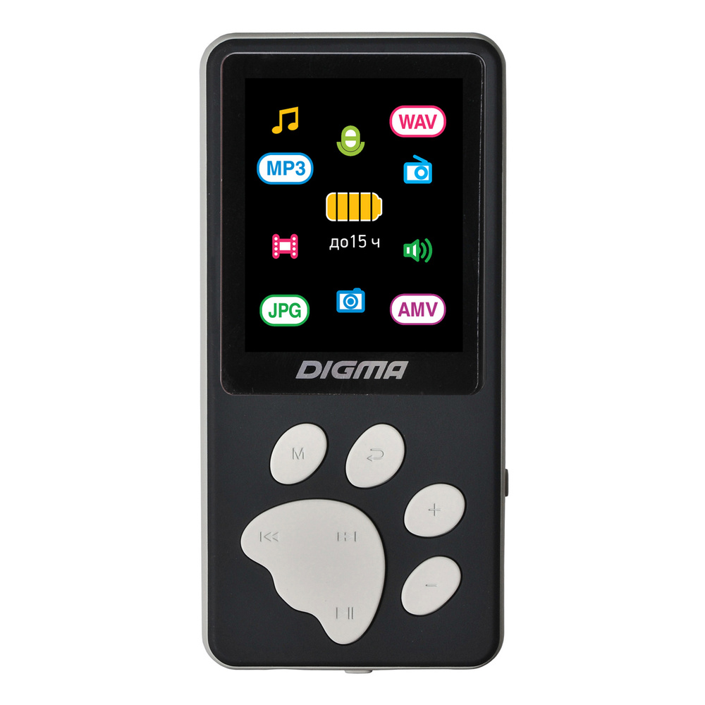 Digma MP3-плеер S4 Black/Grey 8 ГБ, черный, серый #1