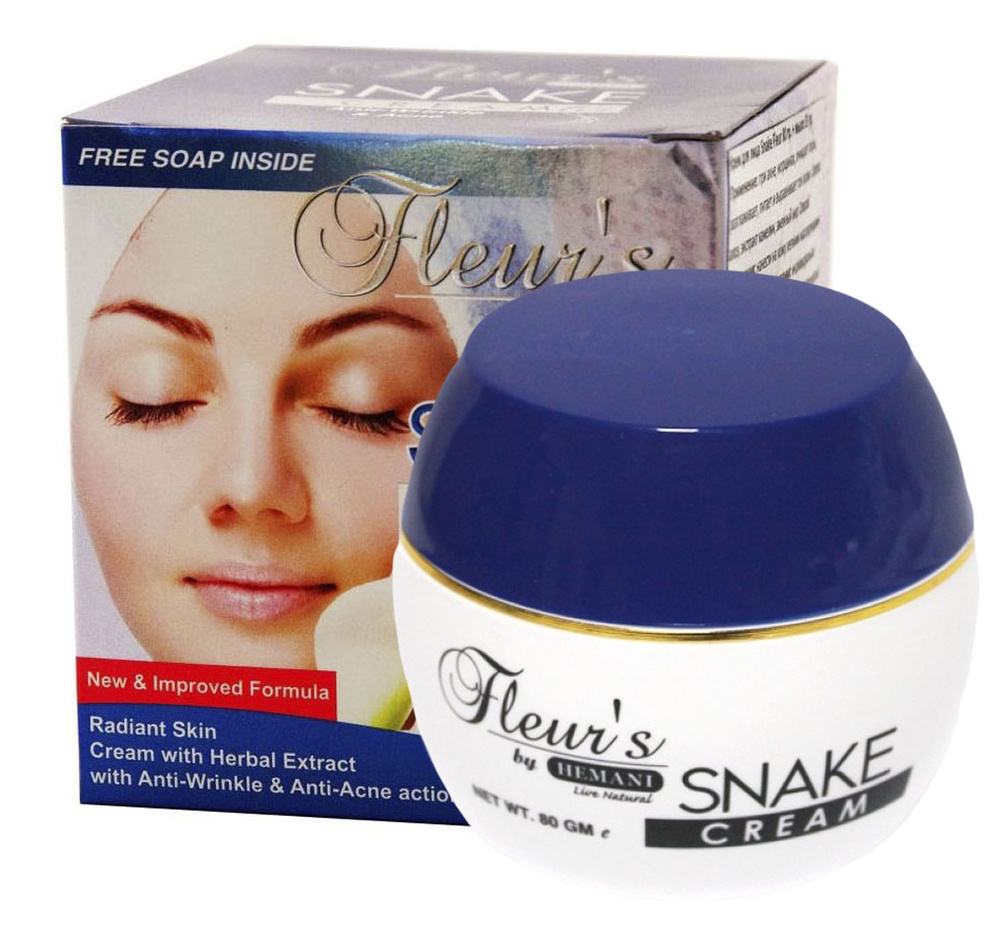 Hemani Крем для лица Змеиный Snake cream, 80 мл (мыло в подарок) #1