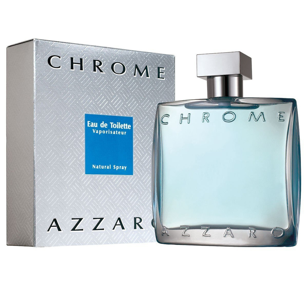 Azzaro Chrome Аззаро Хром оригинал мужская бергамот мускус свежесть летний манящий eau de toilet edt #1
