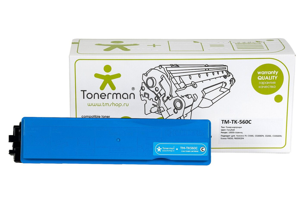 Картридж Tonerman TK-560C для Kyocera FS C5300, C5300DN, C5350, C5350DN; Ecosys P6030, P6030CDN  #1