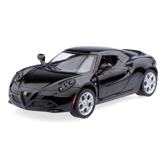 Машинка металлическая Альфа Ромео Alfa Romeo 4C 2013 Kinsmart 1:32 5366DKT инерционная, цвет Черный  #1