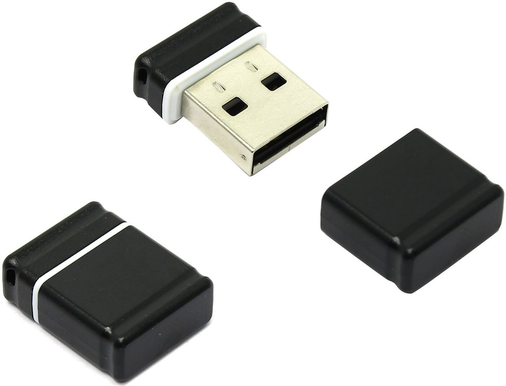 QUMO USB-флеш-накопитель USB 2.0 16GB NANO (QM16GUD-NANO-B) Black #1