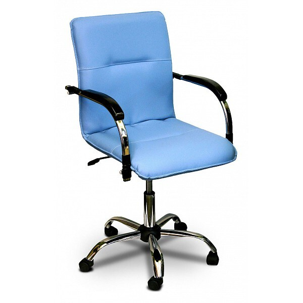 Креслов Игровое компьютерное кресло, Экокожа, голубая,светлая  #1