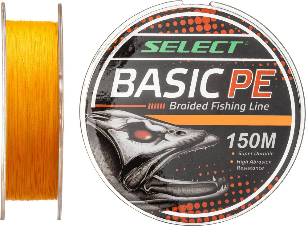 Шнур Select Basic PE 4x 150m (оранжевый) 0.20mm 28LB/12.7kg #1