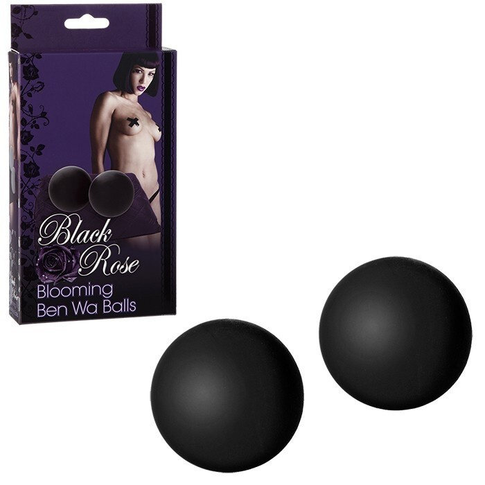 Doc Johnson Вагинальные шарики Black Rose Blooming Ben Wa Balls, черный, 22 мм  #1