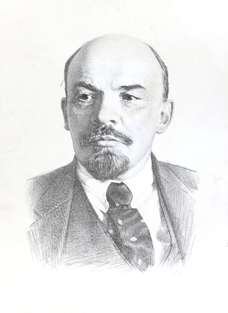 Портрет В.И. Ленина. Авторская литография #1