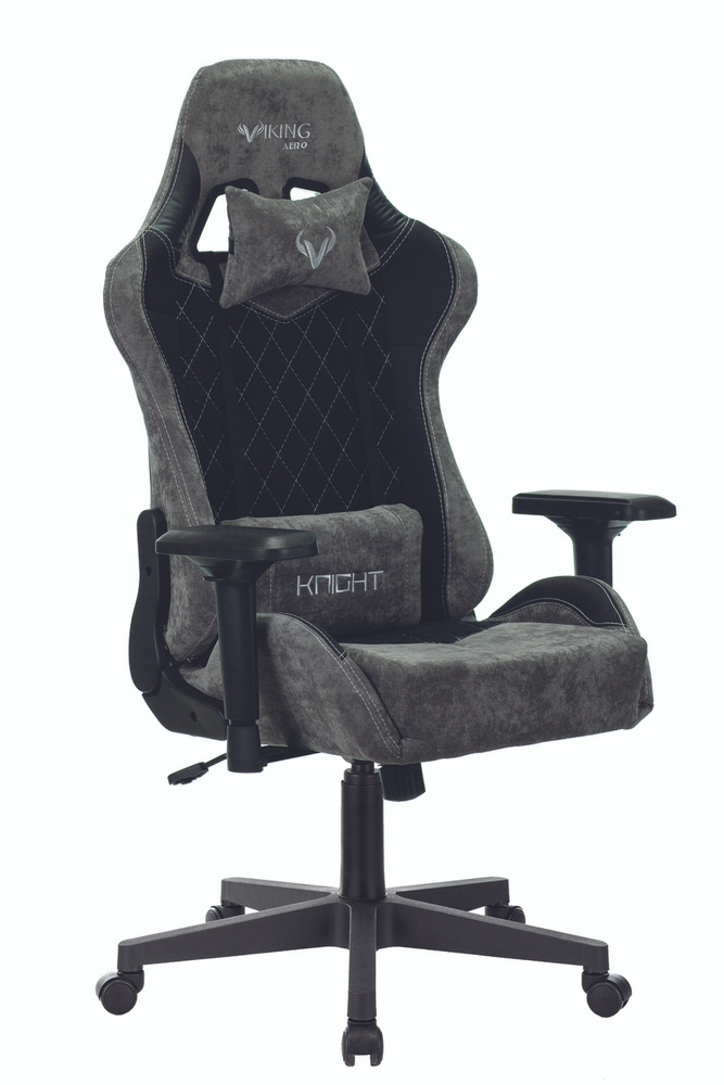 Кресло игровое Бюрократ VIKING 7 KNIGHT Fabric черный текстиль/эко.кожа с подголов. крестовина металл #1