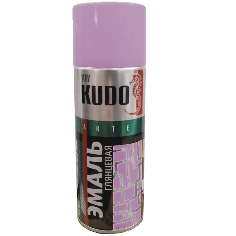KUDO Аэрозольная краска Гладкая, Алкидная, Глянцевое покрытие, 0.52 л, сиреневый  #1