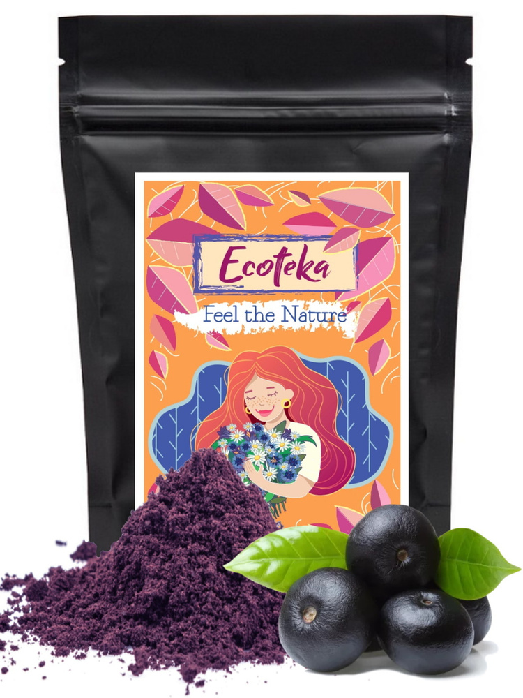 Ecoteka Асаи порошок 100% натуральный, Чай Матча красная, Краситель пищевой красный, диетический продукт, #1